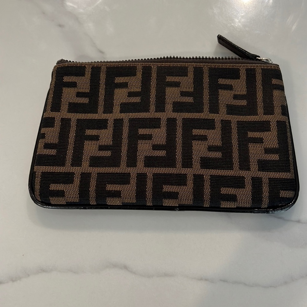 Authentic Zucca FENDI small pouch. Wife Bought this @ live auction.